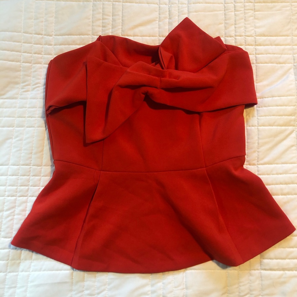 NWT Anthro Adelyn Rae structured peplum tube top
